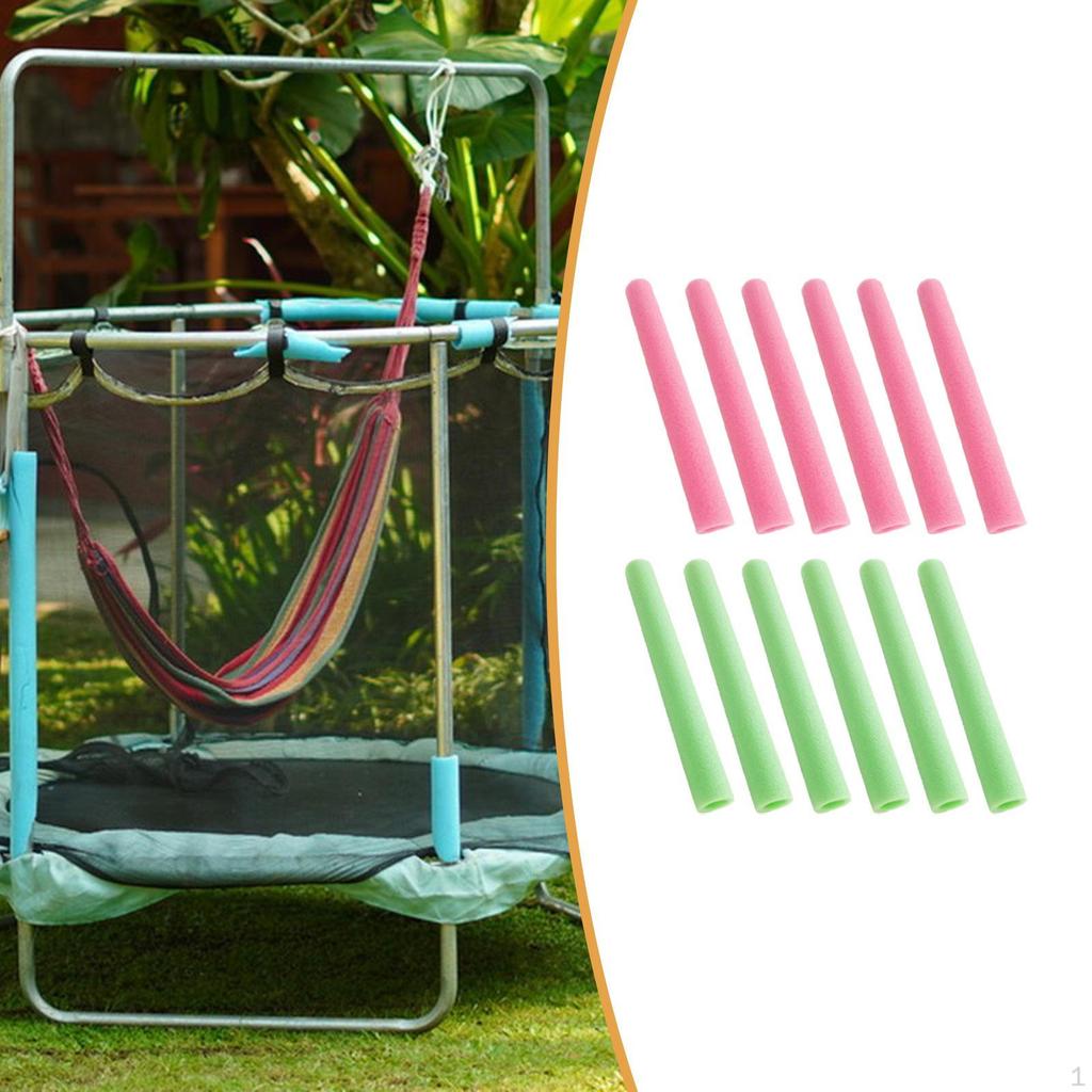 12 Stück Trampolinnetz Schaumstoffhüllen Abdeckungen Leichtgewicht 40 cm mit 2 Farben Polster für