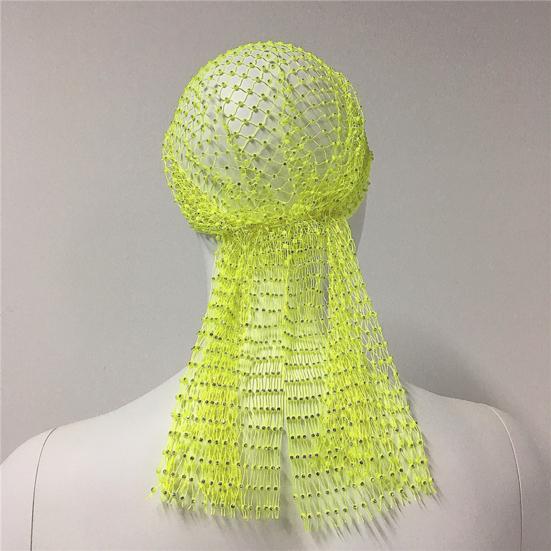 Strass Pirathatt Elastisk Snood Skjerf Lue Maskeradeball Cosplay-arrangementer Nett Hullet Ut Hodeskjerf