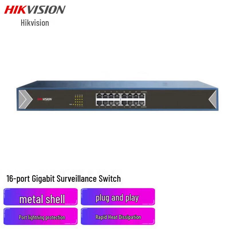 

Hikvision 16-Port Gigabit Surveillance Switch