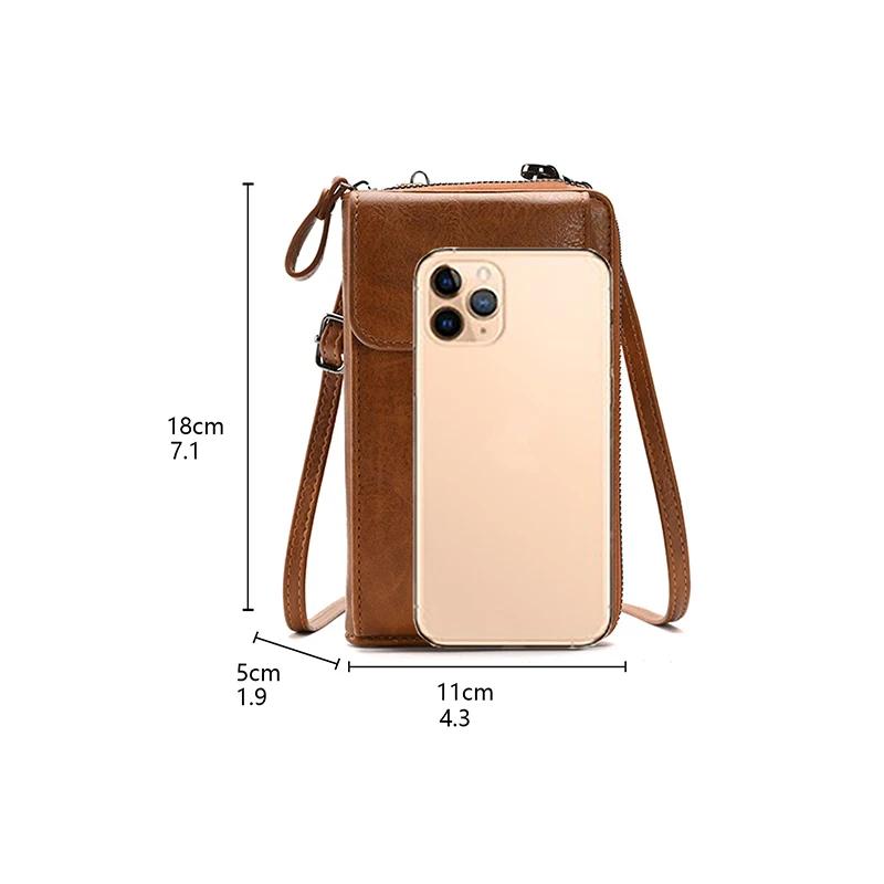Sac de téléphone portable en cuir souple de loisirs 2025 pour femmes, petit sac à monnaie polyvalent, sac bandoulière à une épaule tendance