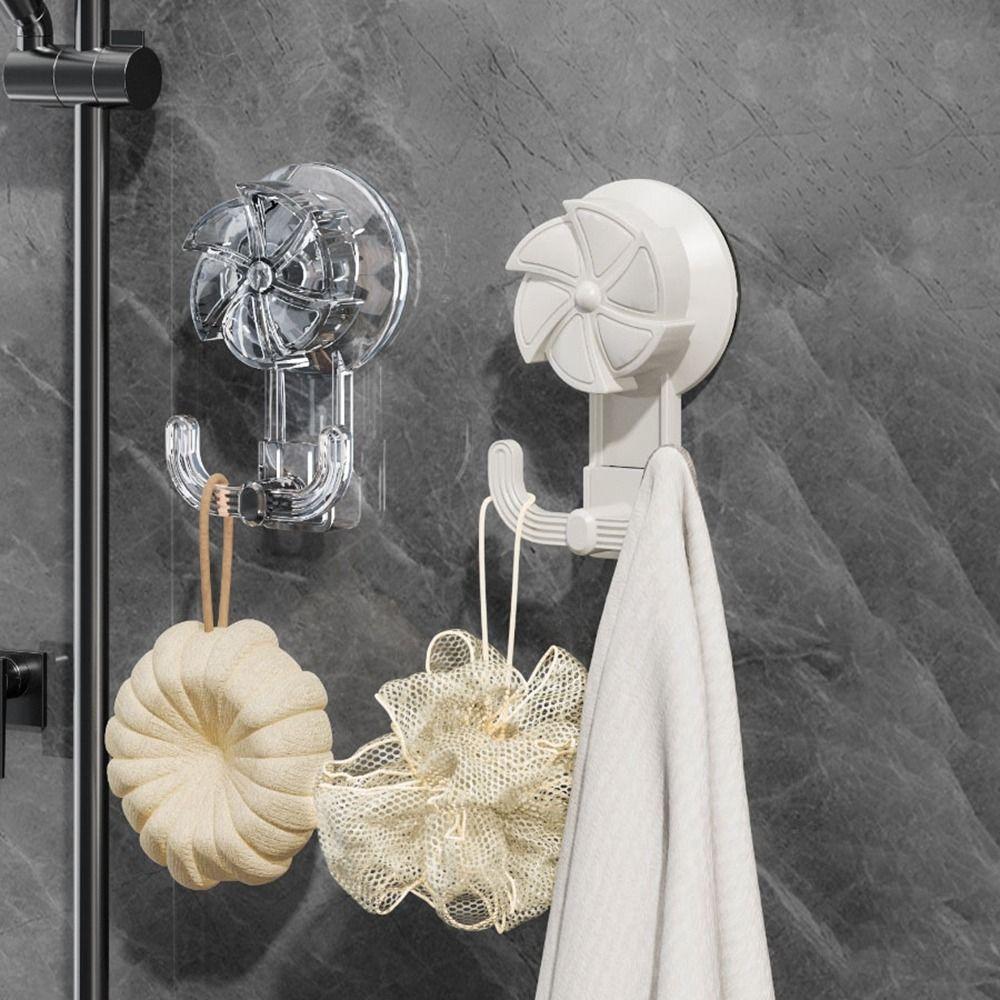 Plastic Suction Cup Hooks Punch Free Key Holder Light Luxury Wall Hanger  for Bathroom