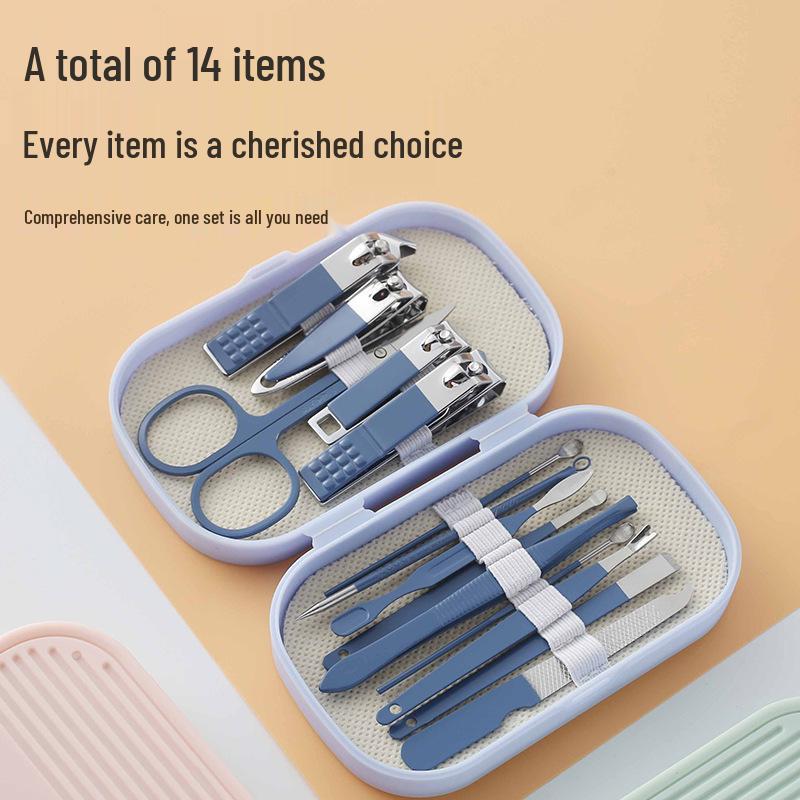 8-Piece Nail Clipper & 14-Piece Manicure Set with Foot Care Storage Box