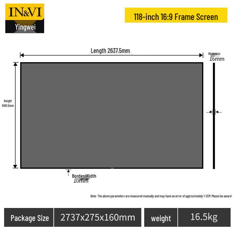 IN&VI R1 Fresnel Anti-Light Wall-Mounted Projector Screen