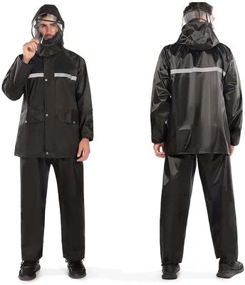 DIAFELIZ Regenanzug für Damen und Herren, Ober- und Unterteil Set, Regenkleidung mit abnehmbarem Gesichtsschutz, Dick, für Radfahren, Größe XL
