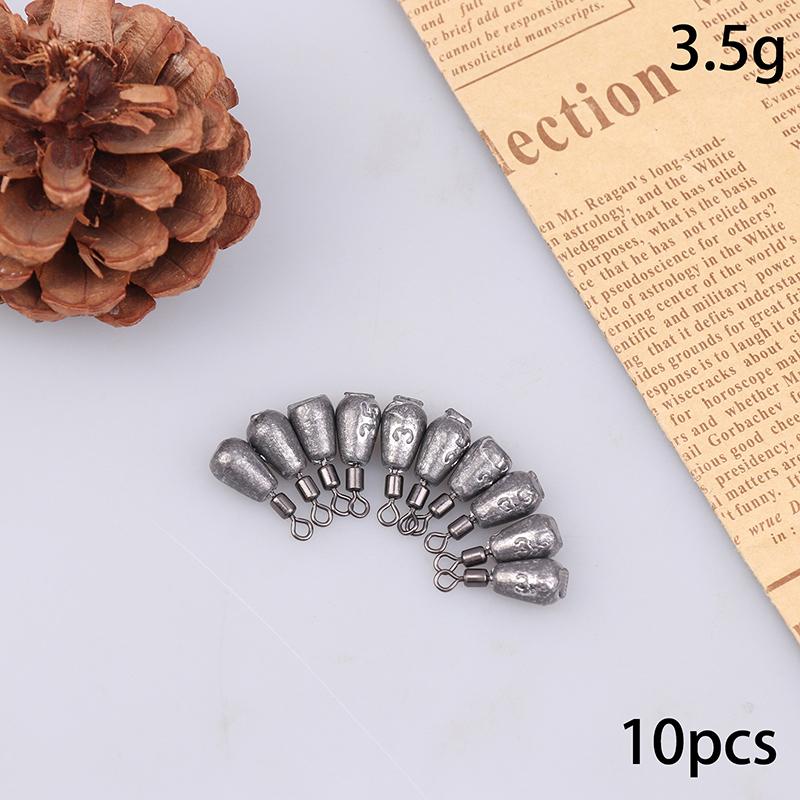 10 Stück/Los Schnurbleie Hakenverbinder Angelbleie 3,5g 5g 7g 10g 14g Weichköderblei Barsch Angelzubehör Zubehör