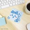 MORIPiLO Chiikawa Coaster, Fabric (Hachiware) 9x9cm, Cute, Thick, Absorbent, Washable, Stylish, Birthday Gift for Kids and Adults, Blue, Small and