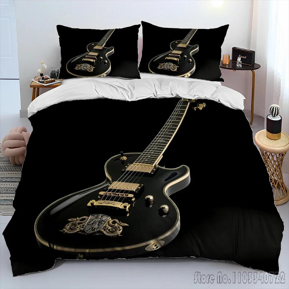 

Комплект пододеяльника 3D Классическая гитара Электрогитара HD Чехол для одеяла для детских постельных комплектов Постельное белье Декор спальни Baby 120x150cm