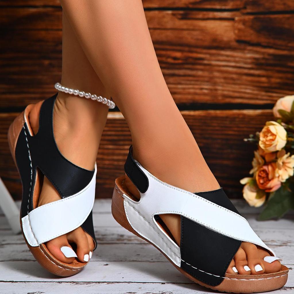 2024 Women's Roman Sandals Summer Matsuda Thick Bottom with Skirt Casual Open Toe Versatile Beach Cool