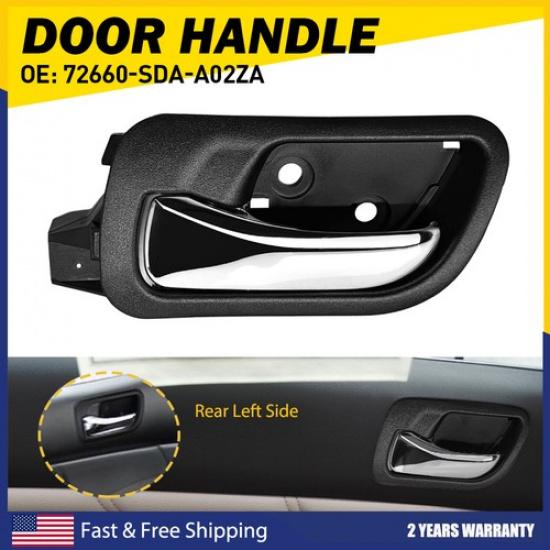 Rear Interior Door Ide Side Fit Handle Left 2003-2007 For Honda Accord Sedan
