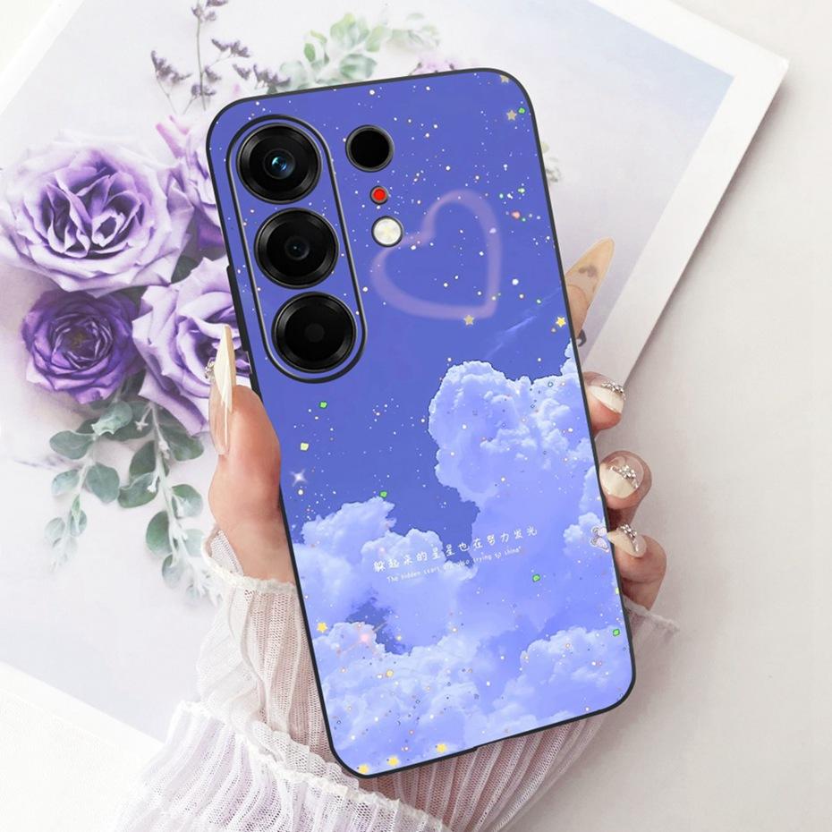 Fashion Letter Phone Case For Tecno Camon 50 4G Back Cover For Tecno Camon50 4G CN5 Soft Black Silicone Cases