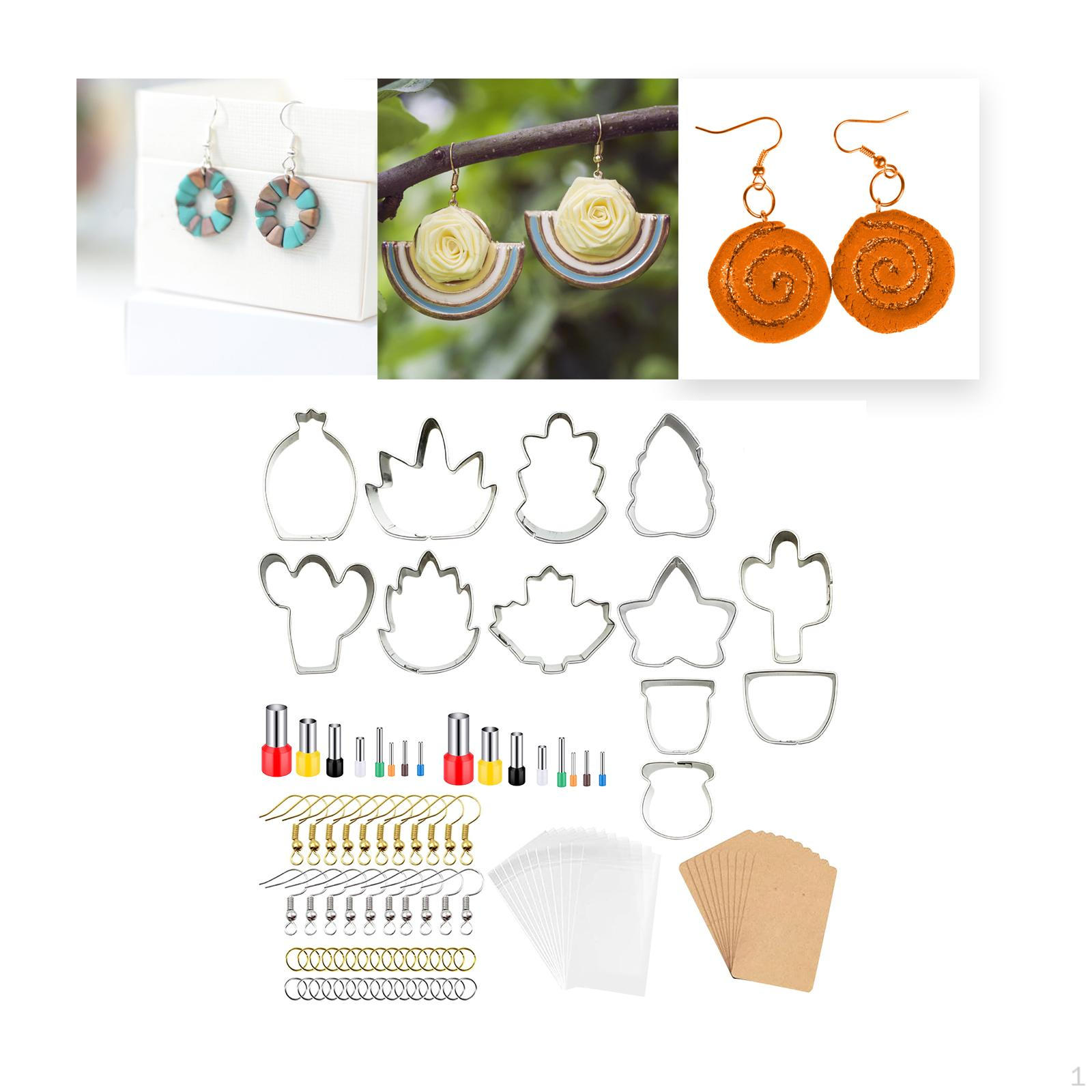 128x Polymer Clay Cutter for Earrings DIY Tools Earring