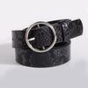 Young Fluorescent Color Snake Pattern Round Buckle Summer Casual Fashion European and American Women Belt Women Belt