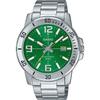 Standard Analog Quartz Men's Wristwatch MTP-VD01D-3BV Metal Band Green