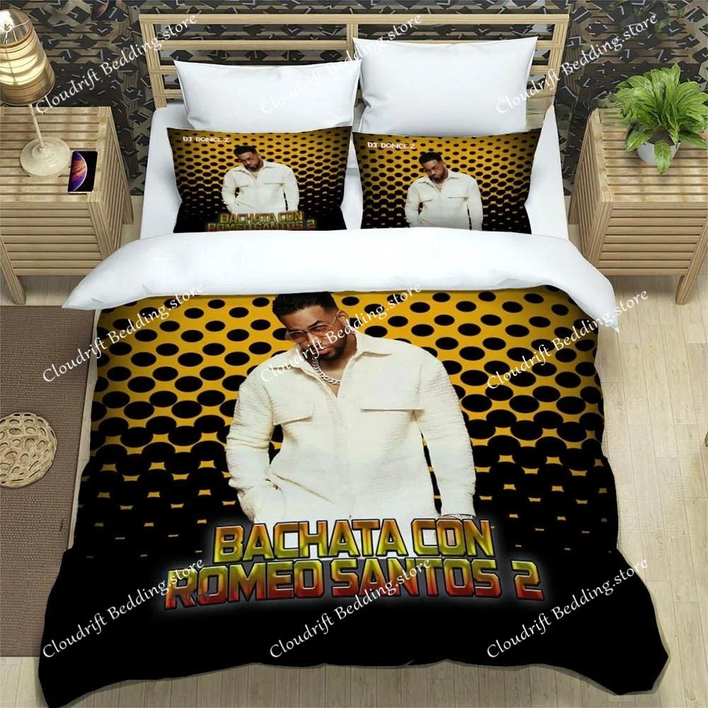Bettwäsche-Sets mit Motiven des lateinamerikanischen Sängers Romeo Santos: Exquisites Bettwaren-Set, Bettbezug-Set, Bettdecken-Set, luxuriöses Geburtstagsgeschenk