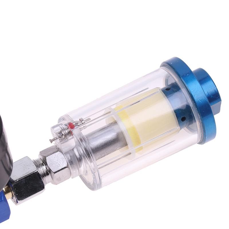 Pneumatic Spray Gun Air Regulator Gauge Water Trap Filter Tool Jp/Eu/Us Adapter