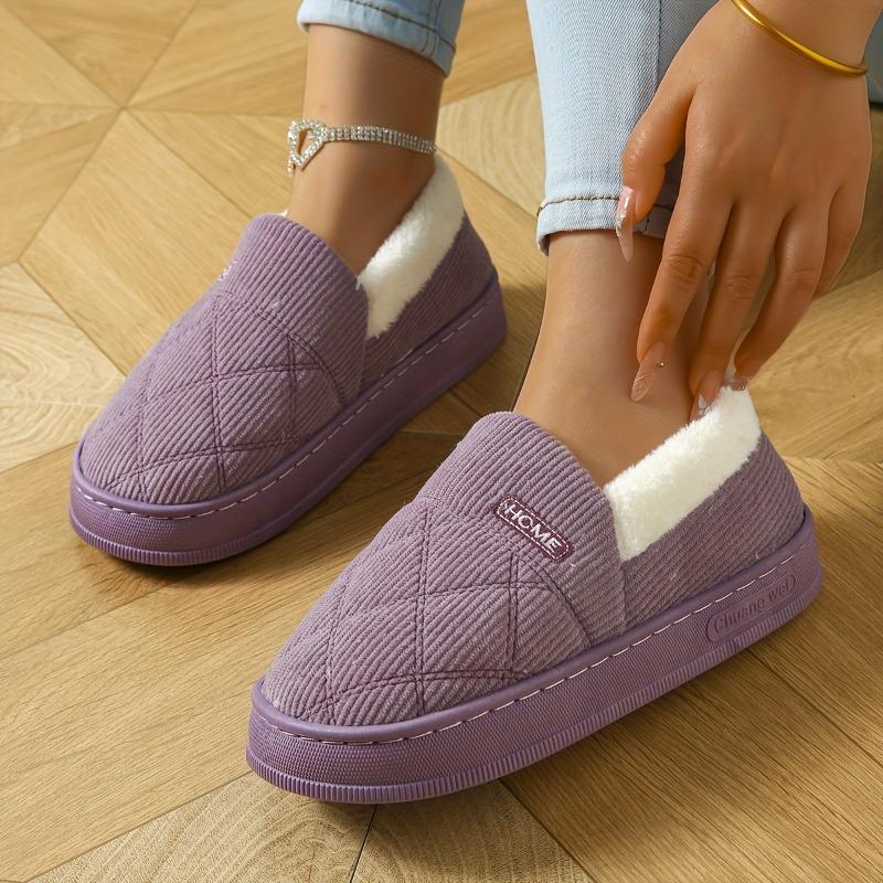Women's & Men's Winter Slippers Heavy-Duty Thick-Soled Warm Indoor Outdoor House Shoes with Sole