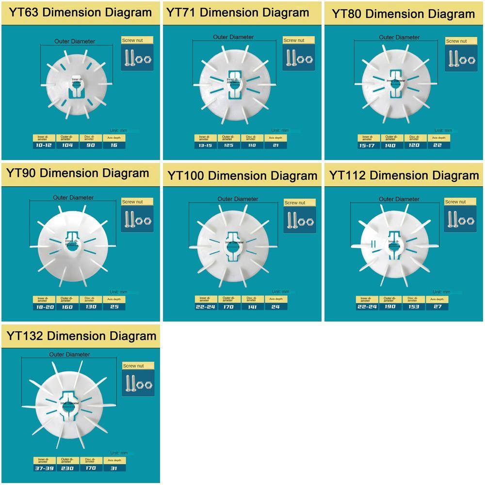 type Plastic fan blade High temperature motor accessories motor cooling fan Plastic Motor Fan