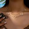 Elegant Four-Leaf Clover Necklace – Versatile, Stylish, and Simple Clavicle Chain
