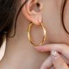High-quality Earring Set 1 Pair Thick Chunky Hoop Earrings for Women, Large Round Circle Hooped Earrings, Hypoallergenic Lightweight Jewelry