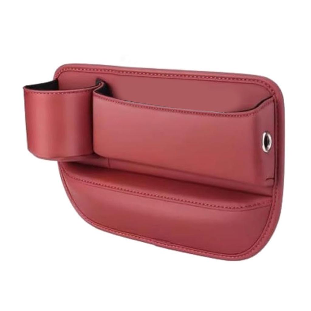 Interior Accessory Seat Filler with Cup Holder Leather Organizer Box Auto Bag Front Seat Storage Box