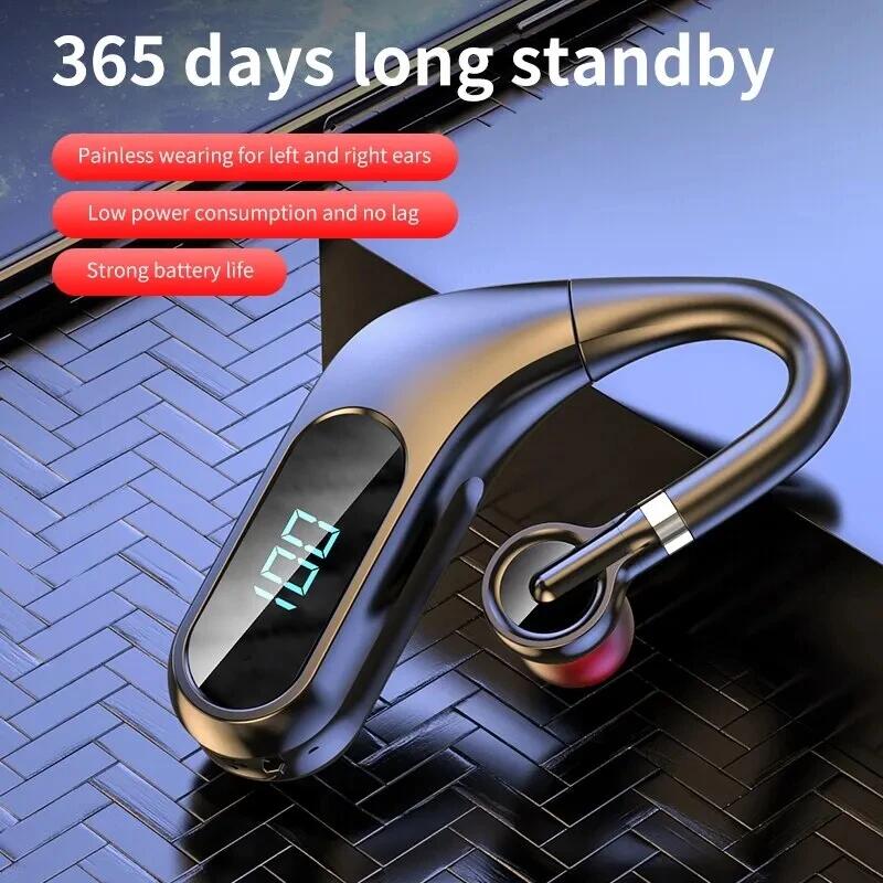 Bluetooth Headphones with Real-time Digital Display HD Sound Quality Durable Endurance with Painless Sports Headphones