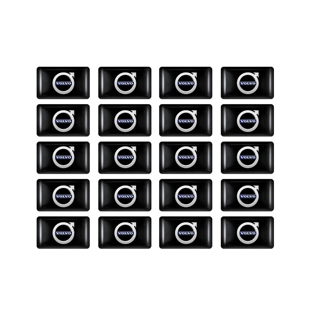 10/20Pcs Car Console Logo Stickers 3D Epoxy Resin Badges Interior Accessory For Volvo Rdesign XC90 V90 V60 XC60 V40 S80 S60 S90