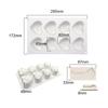 Love Shape Mousse Mold 8 Cavities Heart Lock Mold Valentine'S Day Cake Mould Reusable Heart Silicone Mould For Gift-Making Home