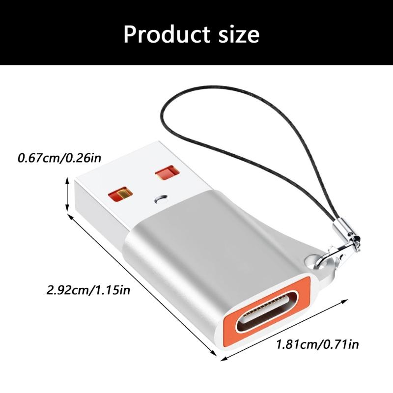 USB3.0 male To Type C Female Adapter Converter With Detachable Lanyard 10Gbps Highly speed Data Transfer Quick Charge3.0