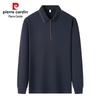 Pierre Cardin Men's Half-Zip Long Sleeve Polo Shirt