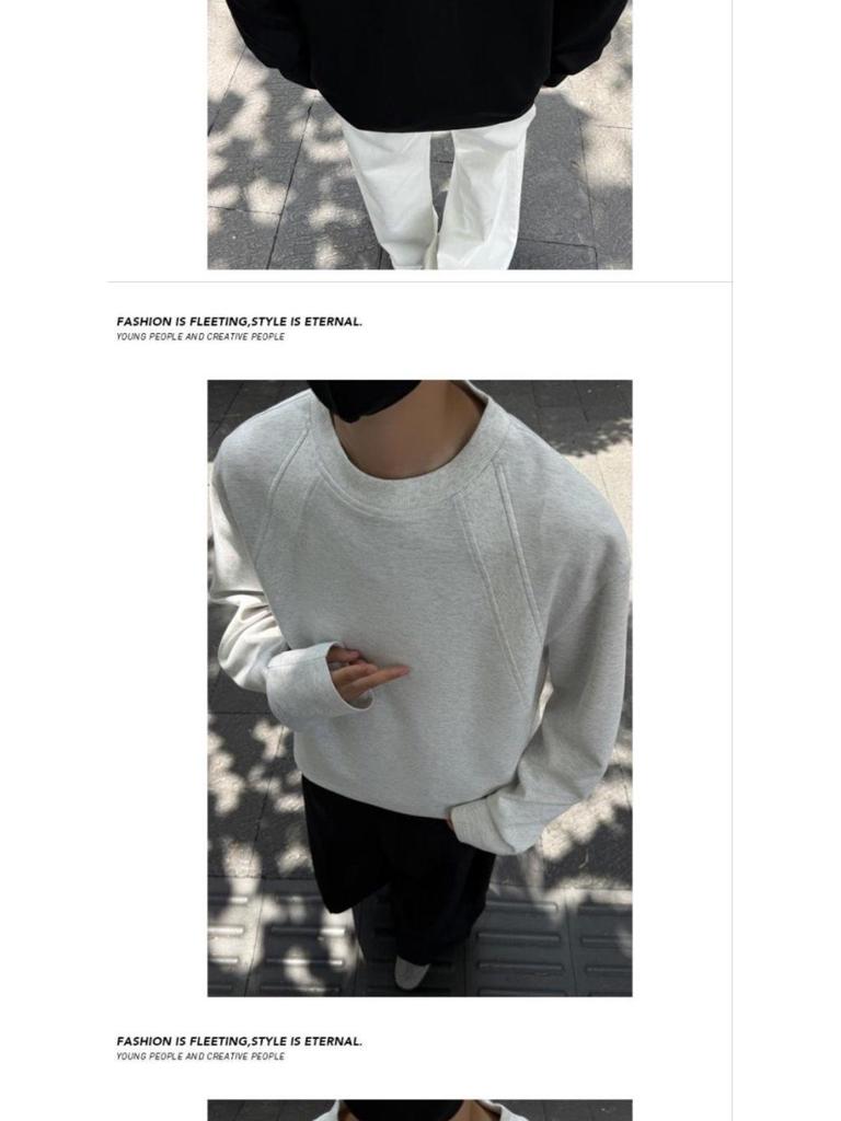 Men's Autumn Retro Heavyweight Patchwork Long-Sleeve Hoodie