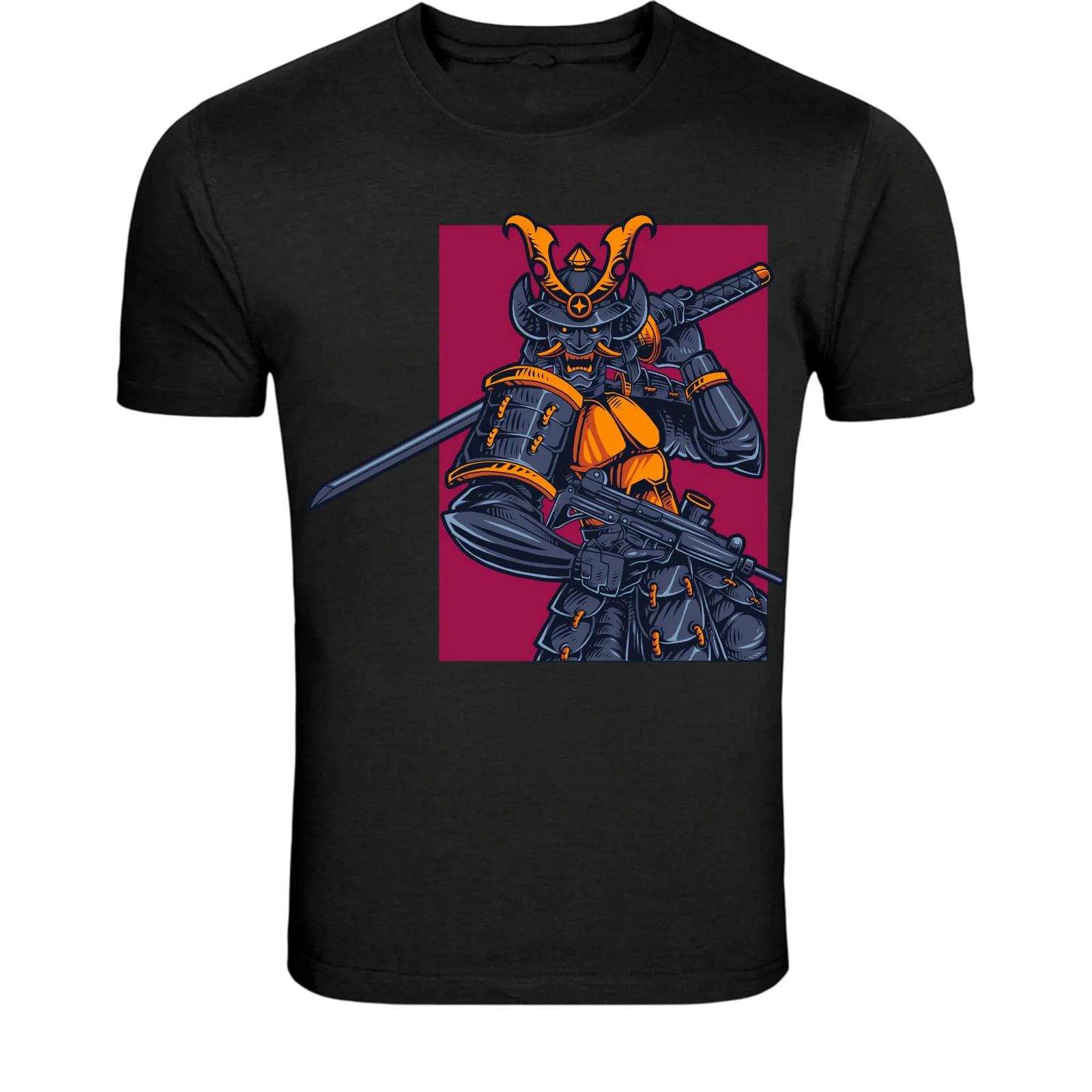 Samurai Warrior With Katana T-Shirt - Japanese Warrior Graphic XXXL