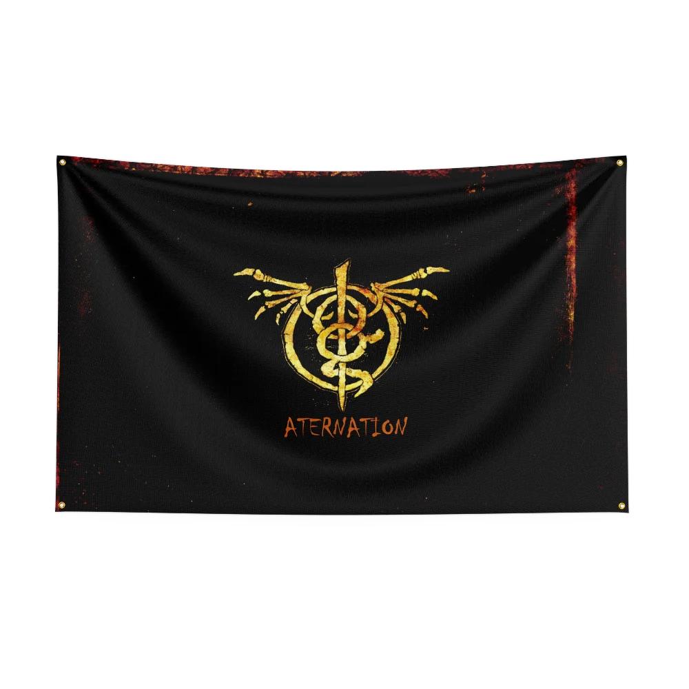 Flaga Zespołu Heavy Rockowego L-Lamb Of Gods 3x5 stóp Baner Poliestrowy z Nadrukiem Cyfrowym do Dekoracji Ściany w Sypialni Dekoracja Gobelinowa na Zewnątrz