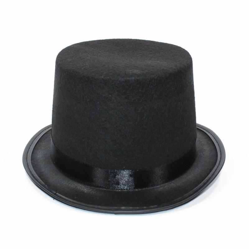 High hat retro British gentleman jazz hat magician hat show sequined hat rain high hat non-woven