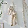 Marine Style Nursery Decor Rustic Nautical Wooden Fish Decor, Coastal Beach Wall Hanging Creative House Ornament with Fishing Net for Lake House,