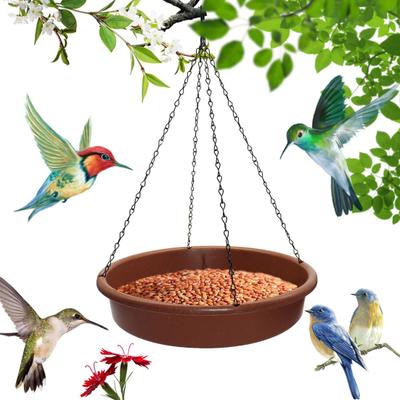 Hängendes Vogelbad für Draußen Vogelfutterspender Große Kapazität Wetterfest Einfach zu installieren Metall