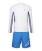 Lenomasuyeongbog Men'S Color Block Relaxed Fit Zip-Up Rash Guard Set White Rn-Ms2G923-Wh