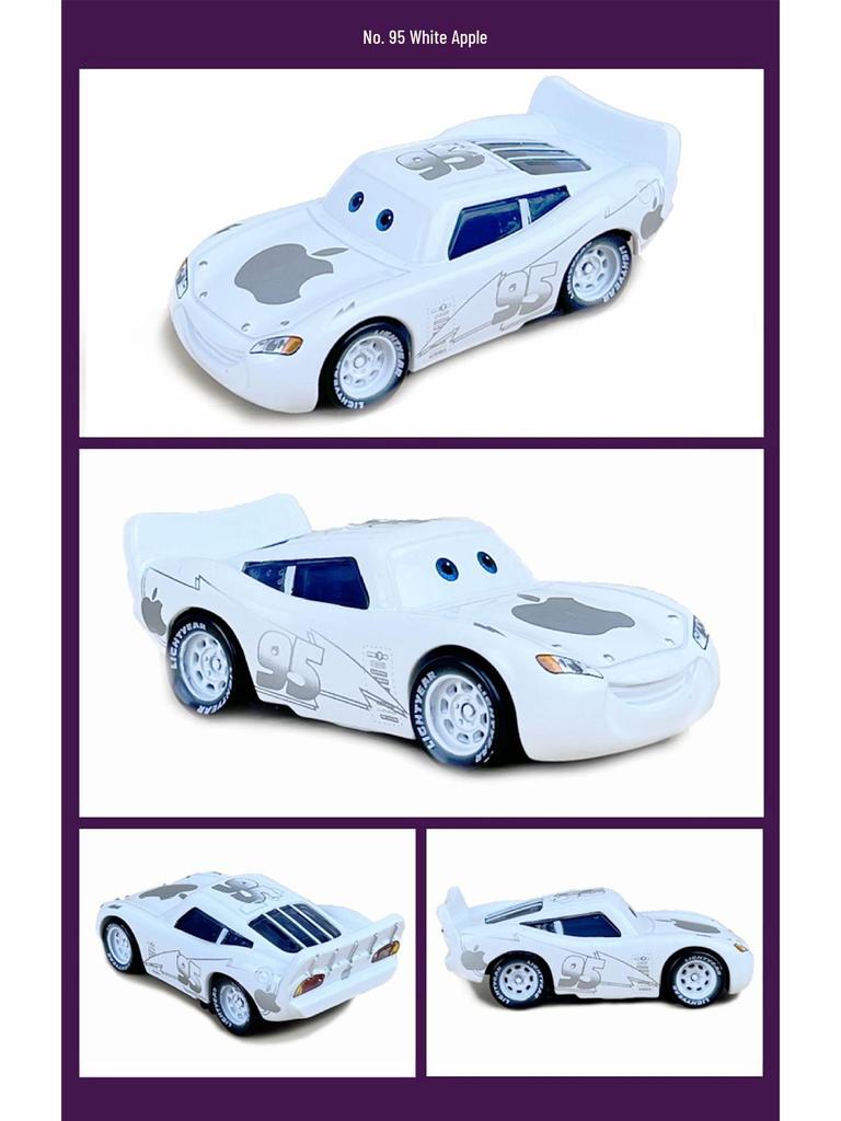 Mixed Batch Alloy Racing Car Models: White Apple 51, 4, 8, 28, 36
