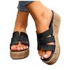 Women's Vintage Sandals Fish Mouth Open Toe Thick Soled Wedge Heel Chic Design Soft Versatile Fashion Beach Holiday Sandal