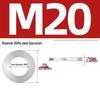 304 Stainless Steel Double Stack Self-Locking Washer with 65Mn Manganese, Anti-Loosening, Double-Sided Tooth Layer