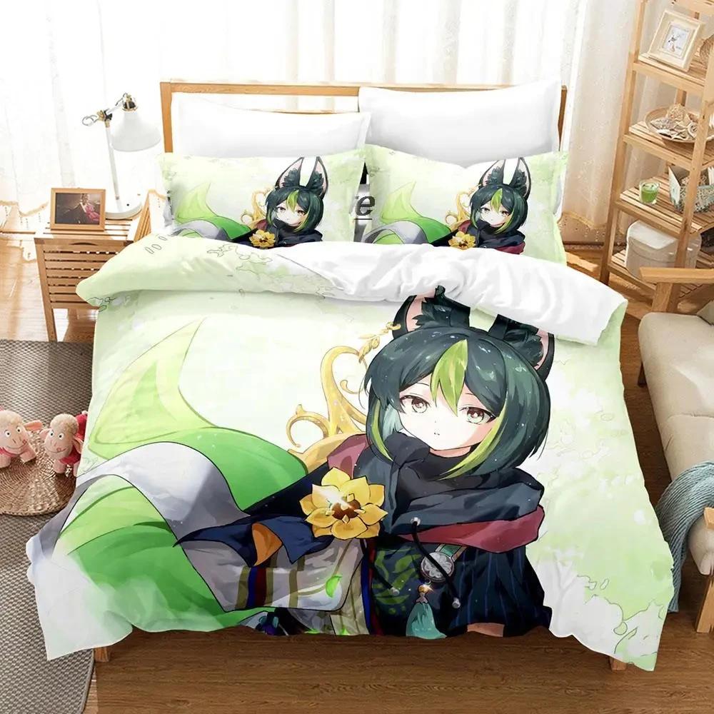 Kawaii Genshin Impact Tighnari Duvet Cover for Boys Bedroom Single Twin Full Queen King Size  Quilt Cover Pillowcase