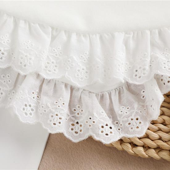 Scollo Morbido Delicato Pizzo di Cotone Decorazione Comodo da Indossare Applicazione per Collo per Vestito