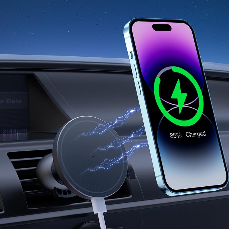 Upgraded Magnetic Wireless Car Charger 30W Fast Car Charging for iPhone 12 13 14 15 pro max mini Air Vent Car Phone Holder Stand