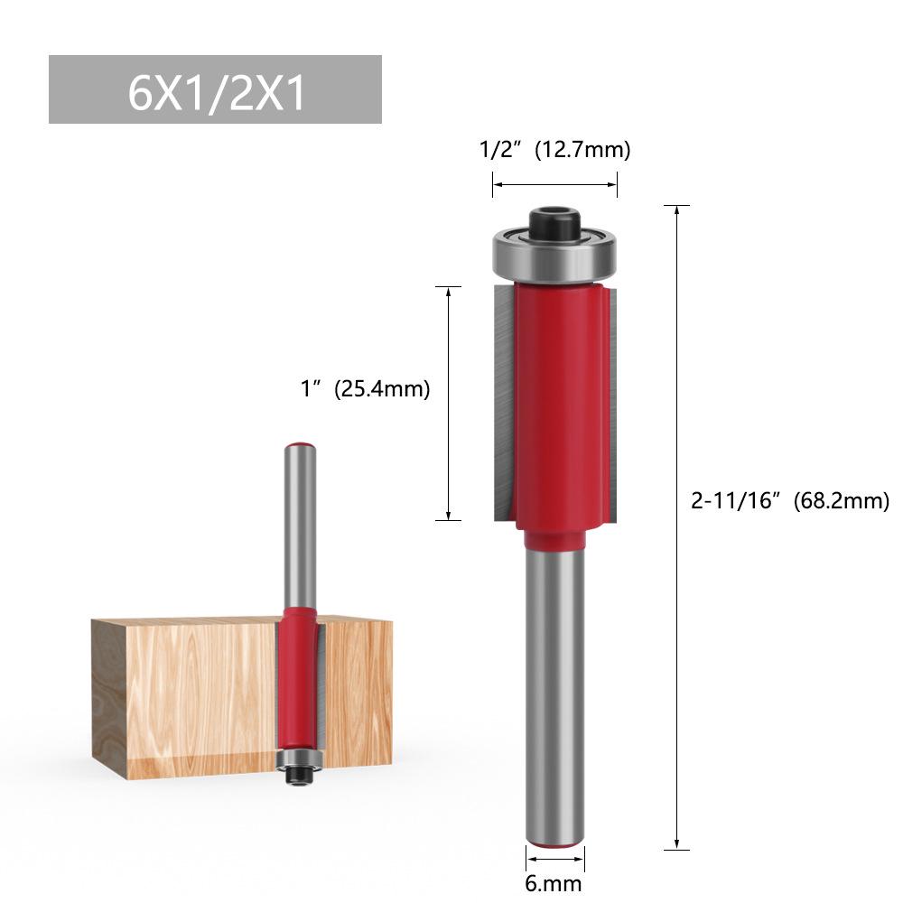 1/4" Woodworking Bearing Trimming Knife - Right Angle Chamfer Edge Banding Cutter