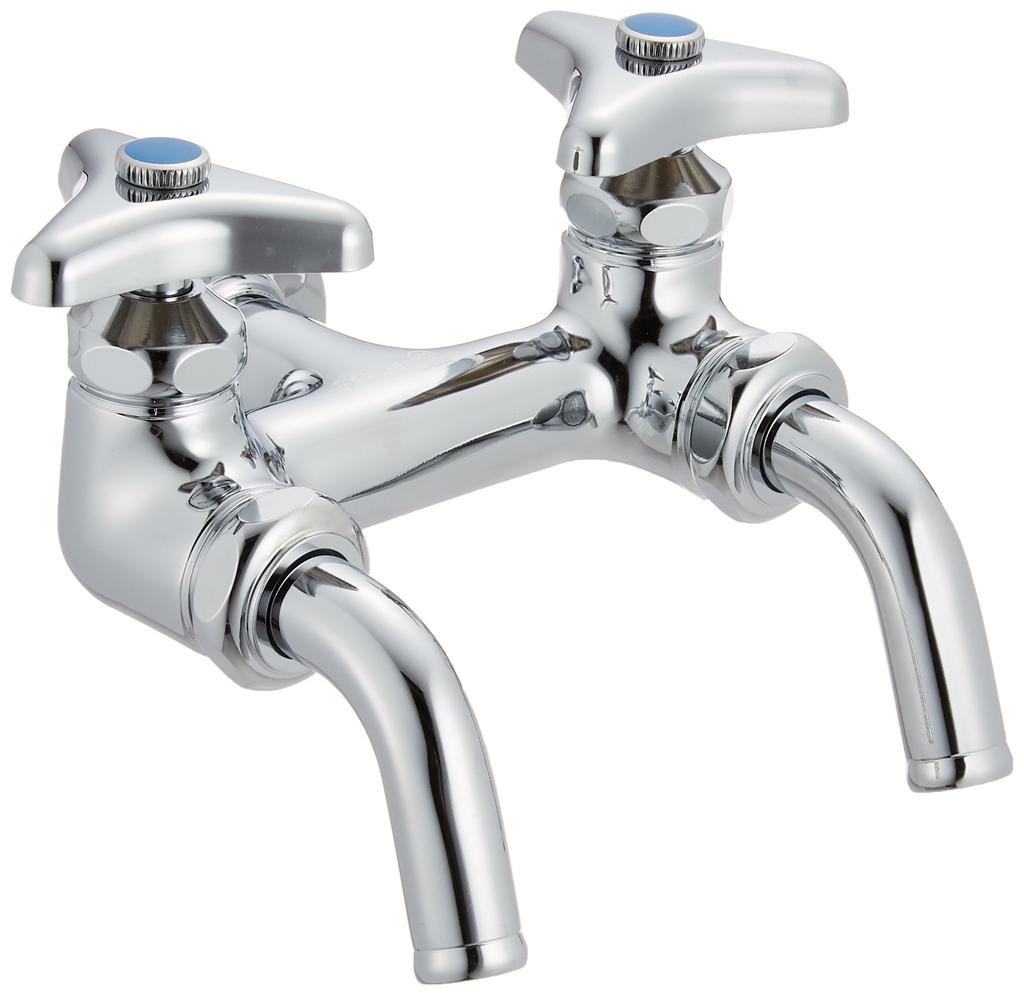 SANEI Company Sanei Faucet Home Rotating Spout with Feed JIS Standard (former Name Manufacturing) Two-port Faucet, Pipe, Seat, Watering, Gardening,