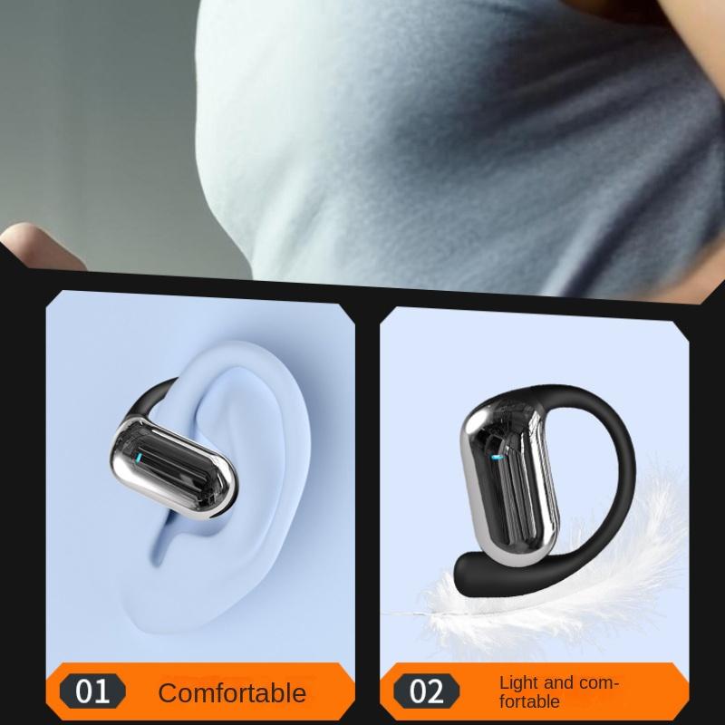 Hanging Ear -type Bluetooth Headset Wireless Non -bone Conduction Noise Reduction Is Open and Unable To Enter The Ear New Running Sports Headphones