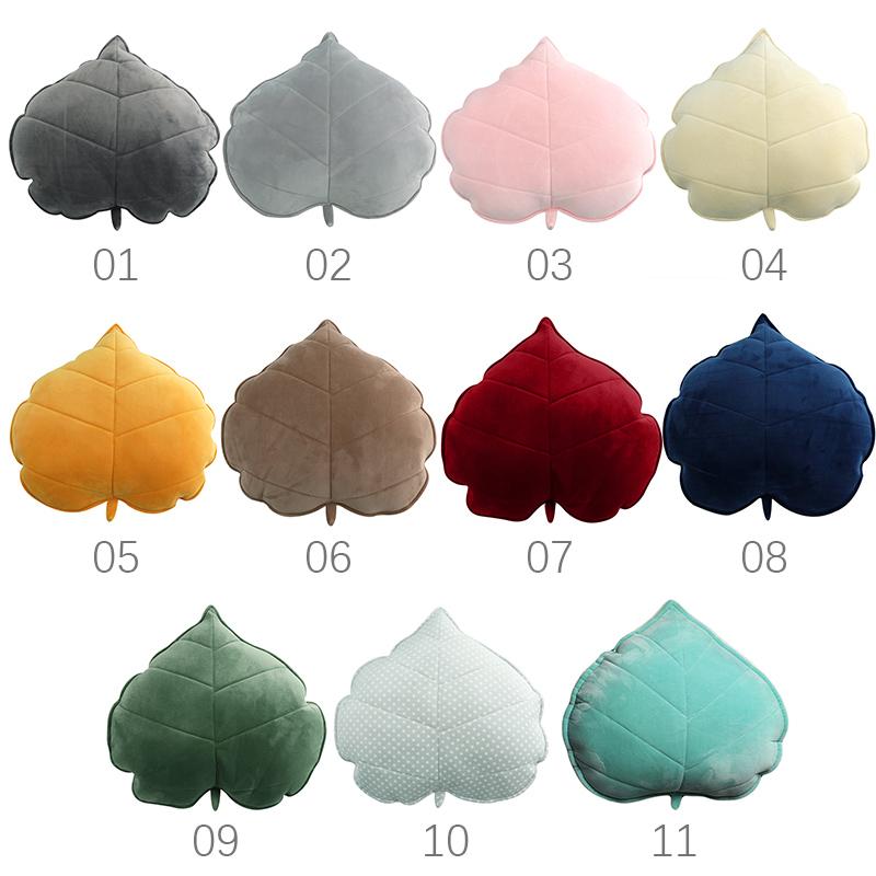 13/50cm Nordic Style 3D Leaves Pillow Soft Simulation Leaf Cushion Bedroom Back Cushion Child Bed Decor Anti-Collision Pillow