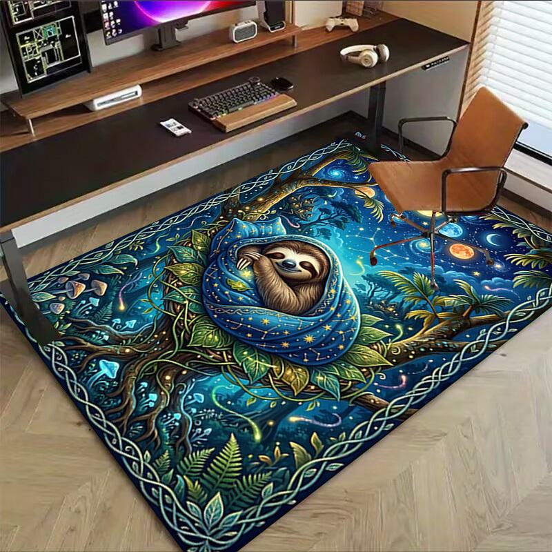 1PC Sloth Extra Large Non-Slip Floor carpet, Office, family, bedroom, Studio - Large Area Rug,Longlasting Material-K0393