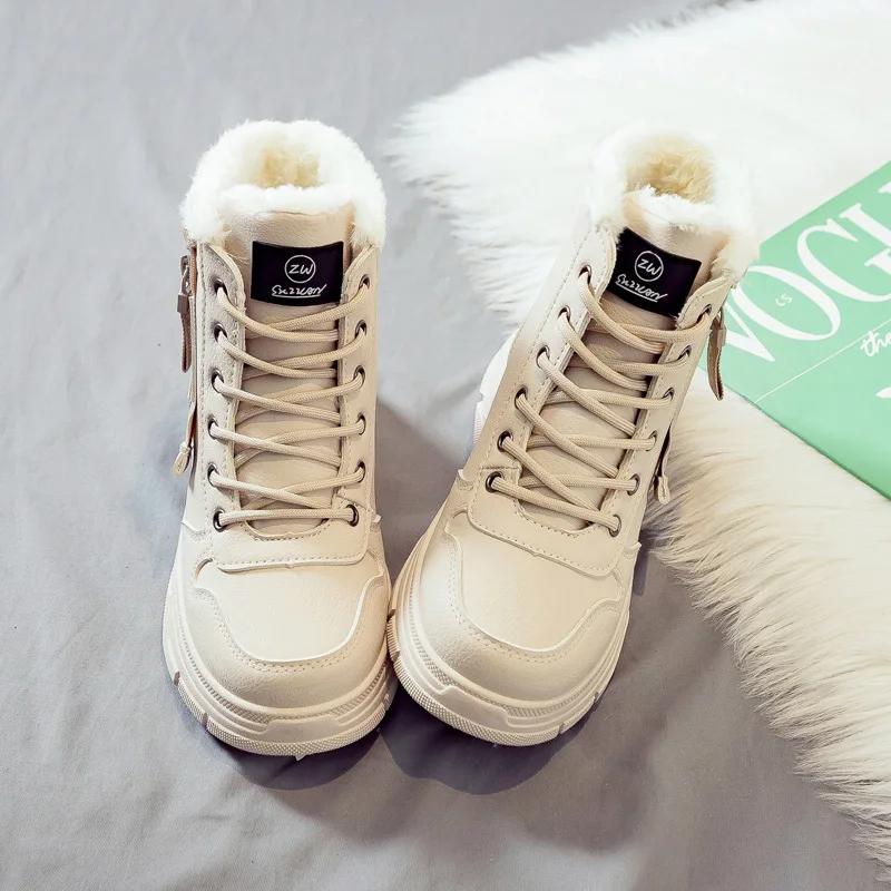 Fashion Winter Snow Boots for Women 2025 New Casual High-top Shoes Warm Sneakers Platform Comfortable Ankle Boots Women Shoes for Women