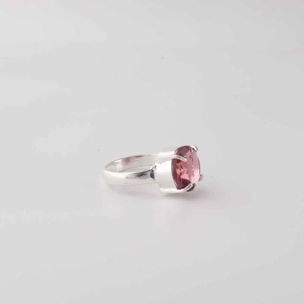 Rhodolite Gemstone 925 Sterling Silver Jewelry Designer Women Ring For Gift RR-72-2