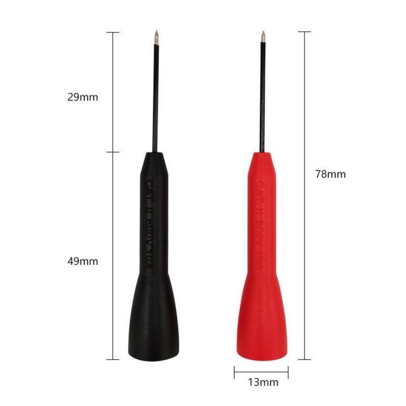 2Mm Test Lead Extension Cover Non Destructive Multimeter Probe Testing Needle For Test Lead Stainless Steel Pin